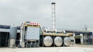 安徽瀚邦塑料包裝有限公司，一套大型印刷溶劑回收設(shè)備對(duì)接2臺(tái)印刷機(jī)